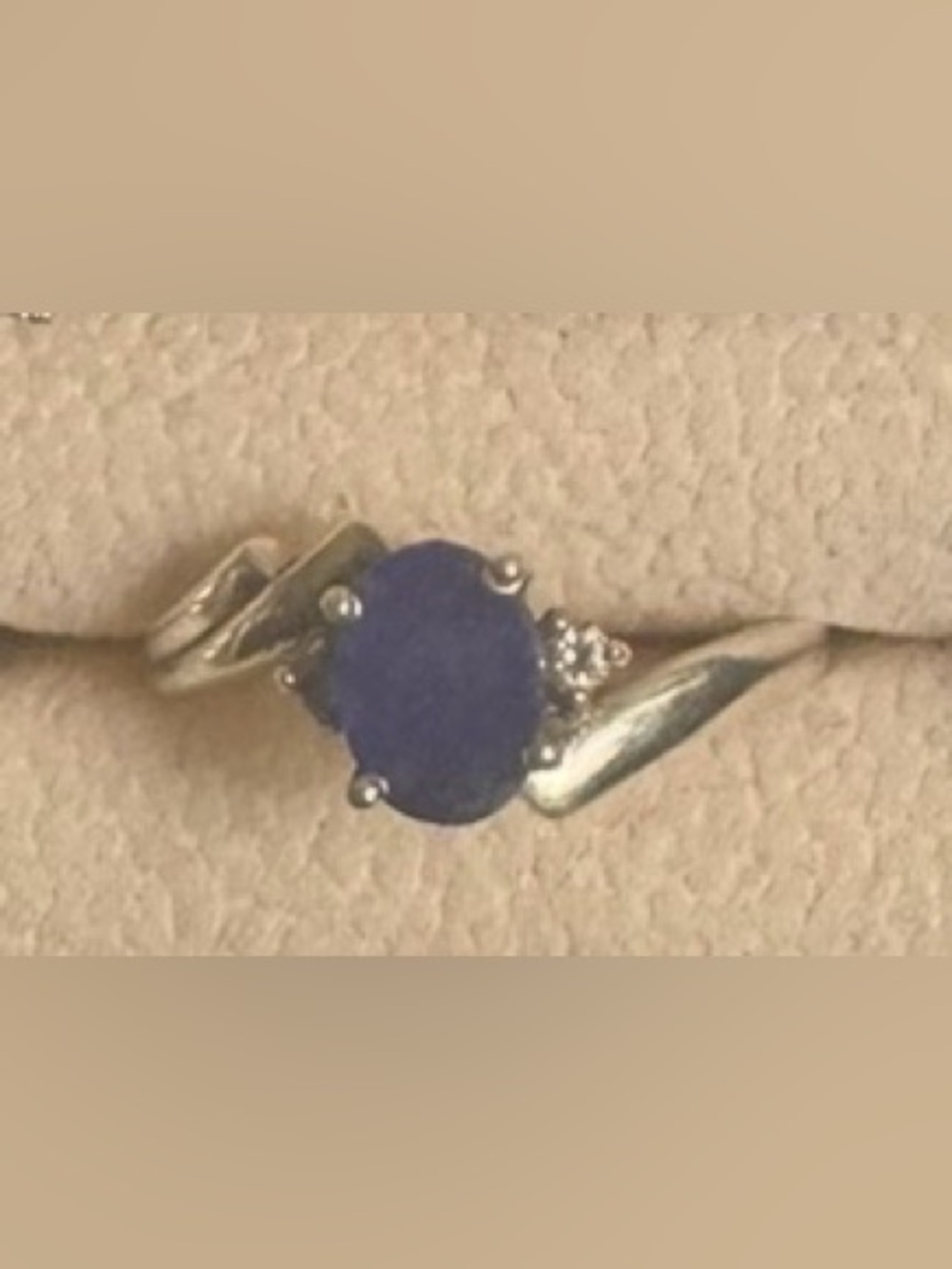 Classic Silver Ring with Lapis Lazuli and Accent Stones